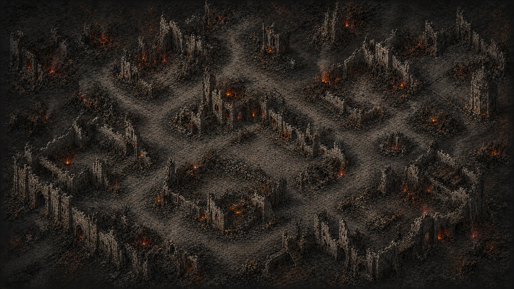 Painted scene: The Burned City