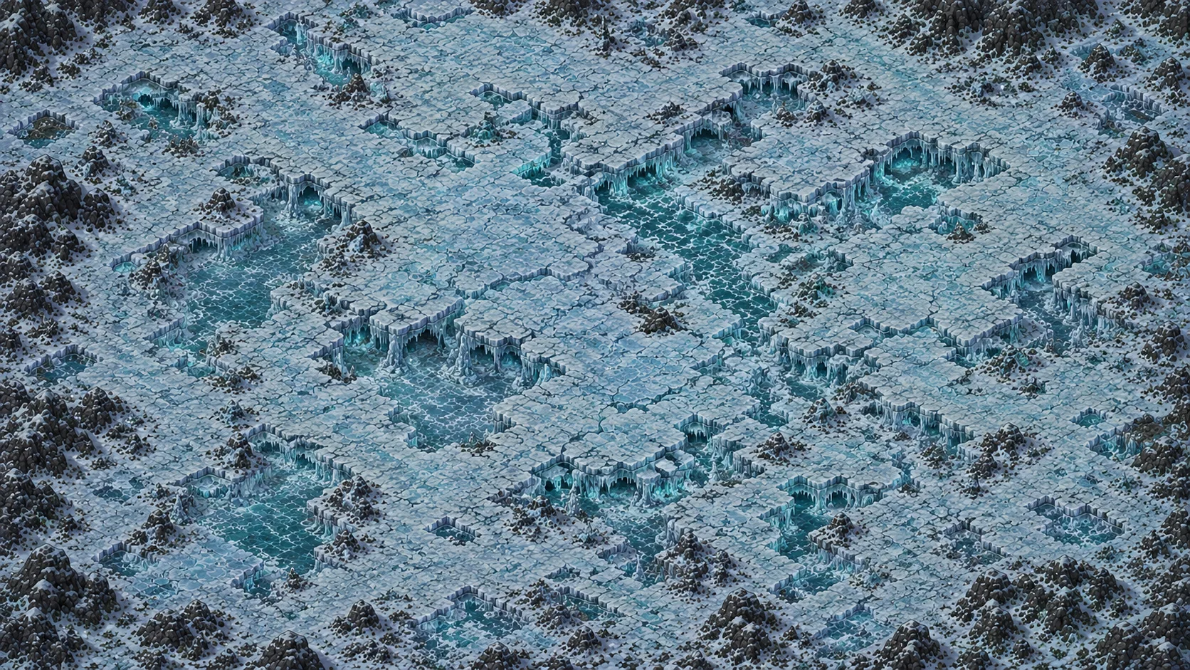 Painted scene: The Weeping Glacier