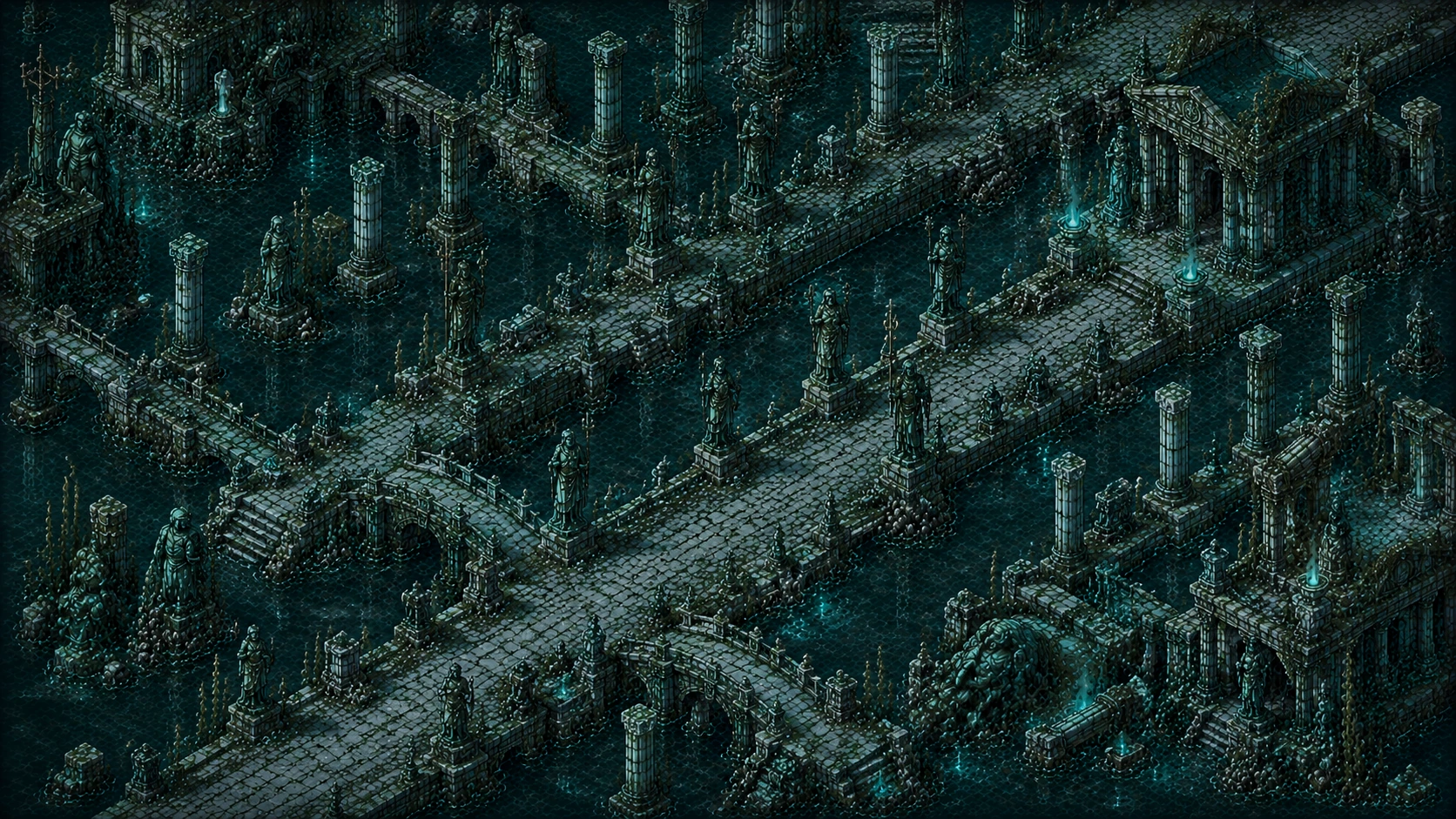 Painted scene: Sunken Causeways