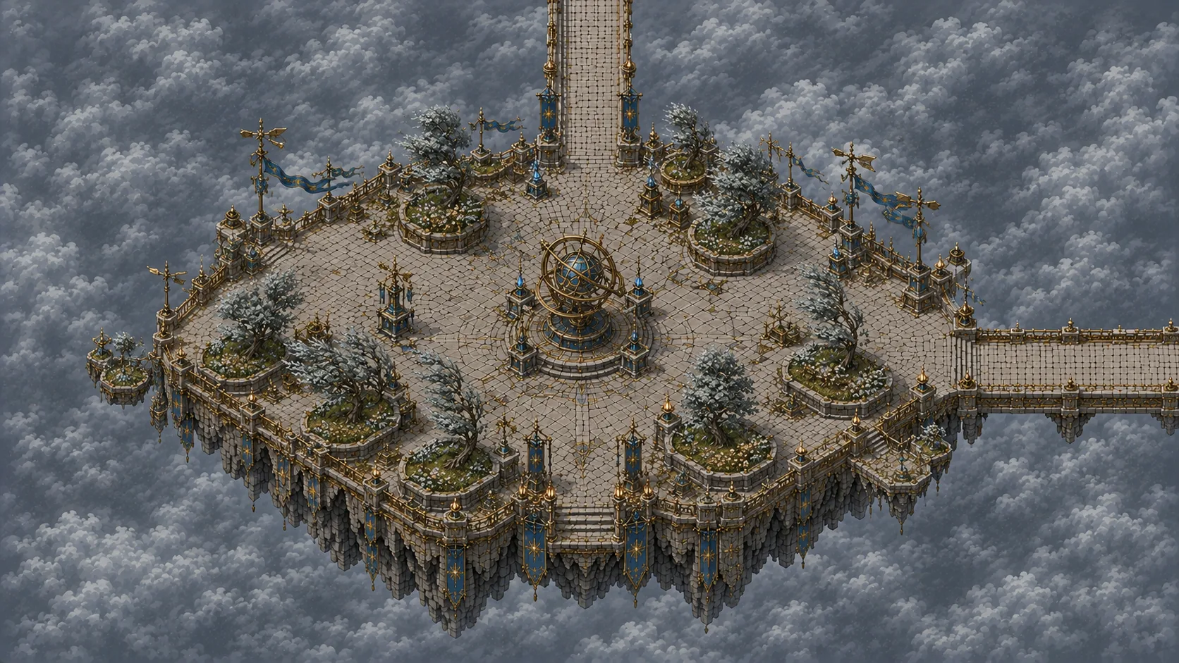 Painted scene: The Windward Court