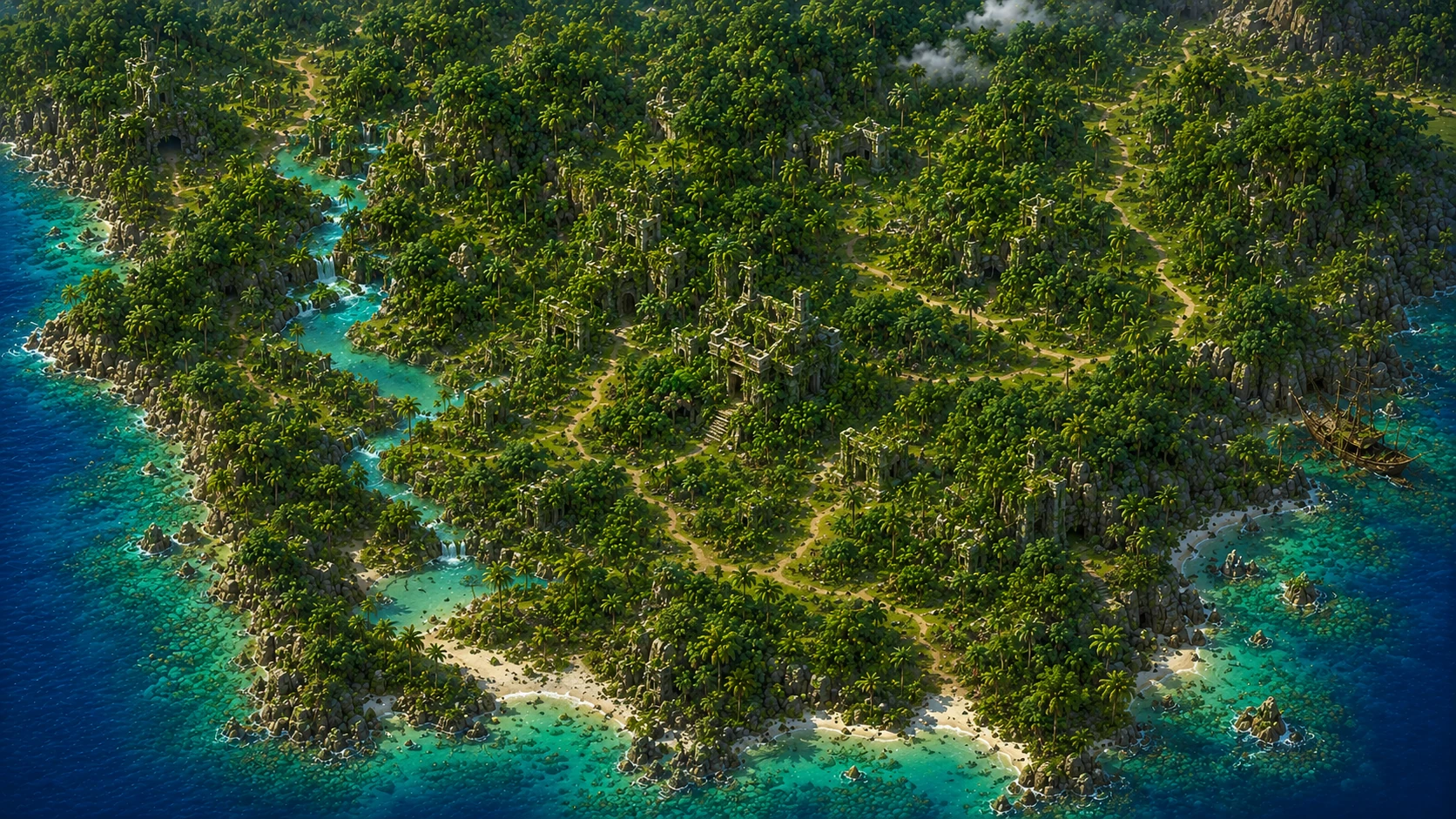 Painted scene: Coral Shallows