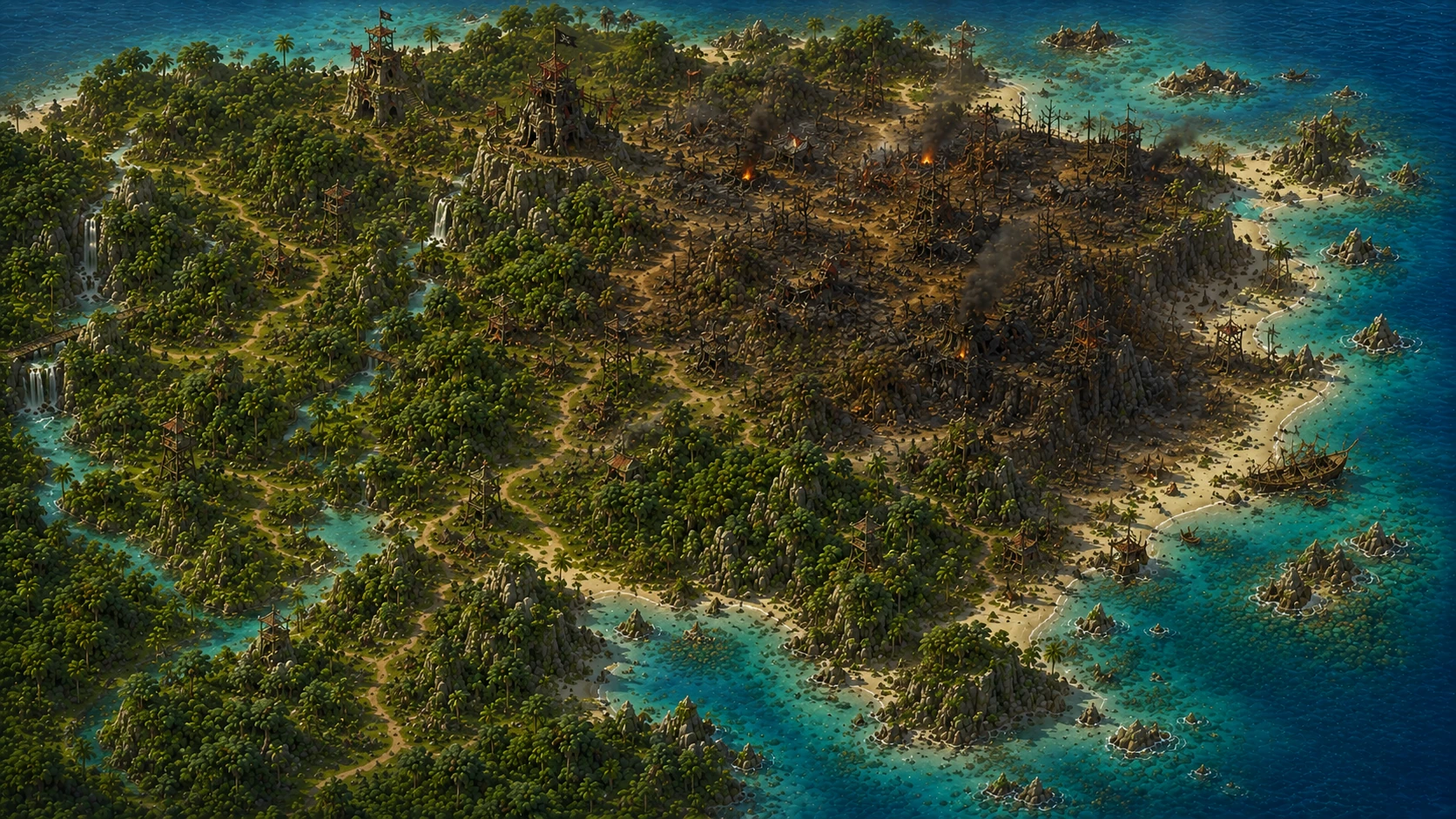 Painted scene: Pearl Coast