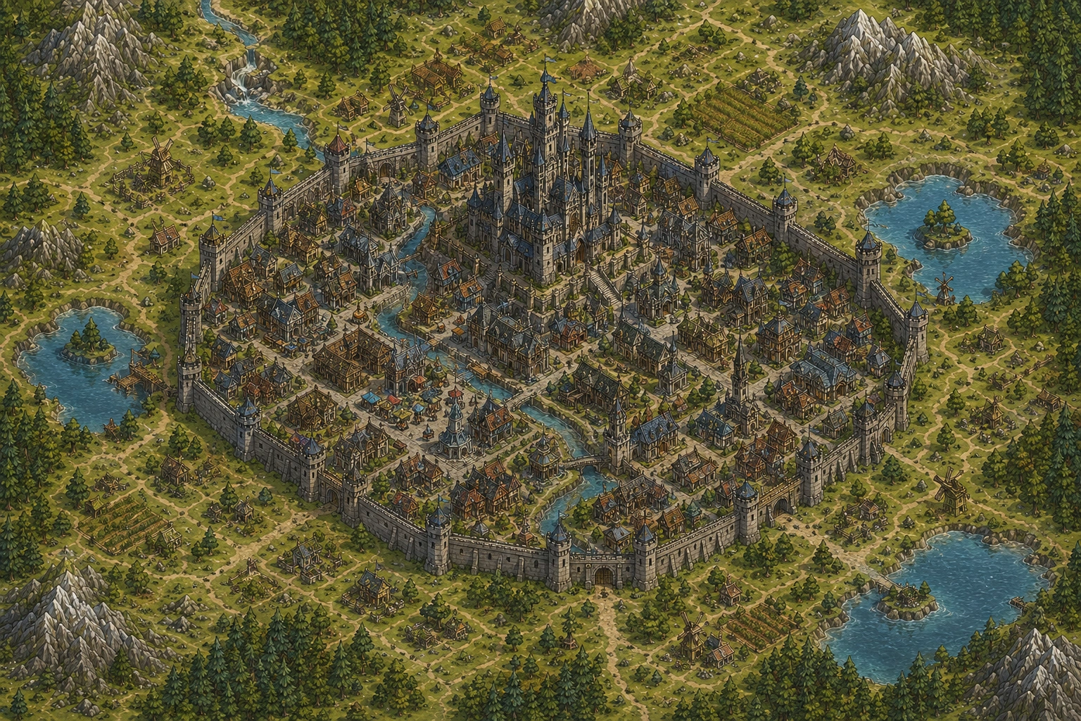 Painted scene: Ameroth Keep
