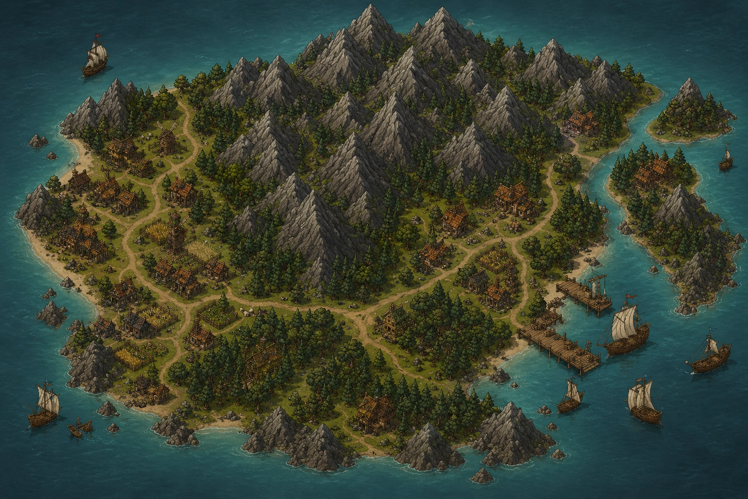 Painted scene: Eare Island